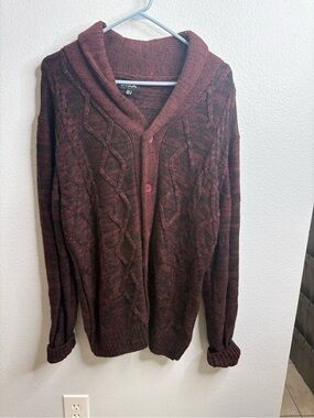 Carbon Men’s Heavy Button Down Sweater Size XXL